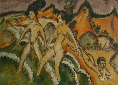People Entering the Sea by Ernst Ludwig Kirchner